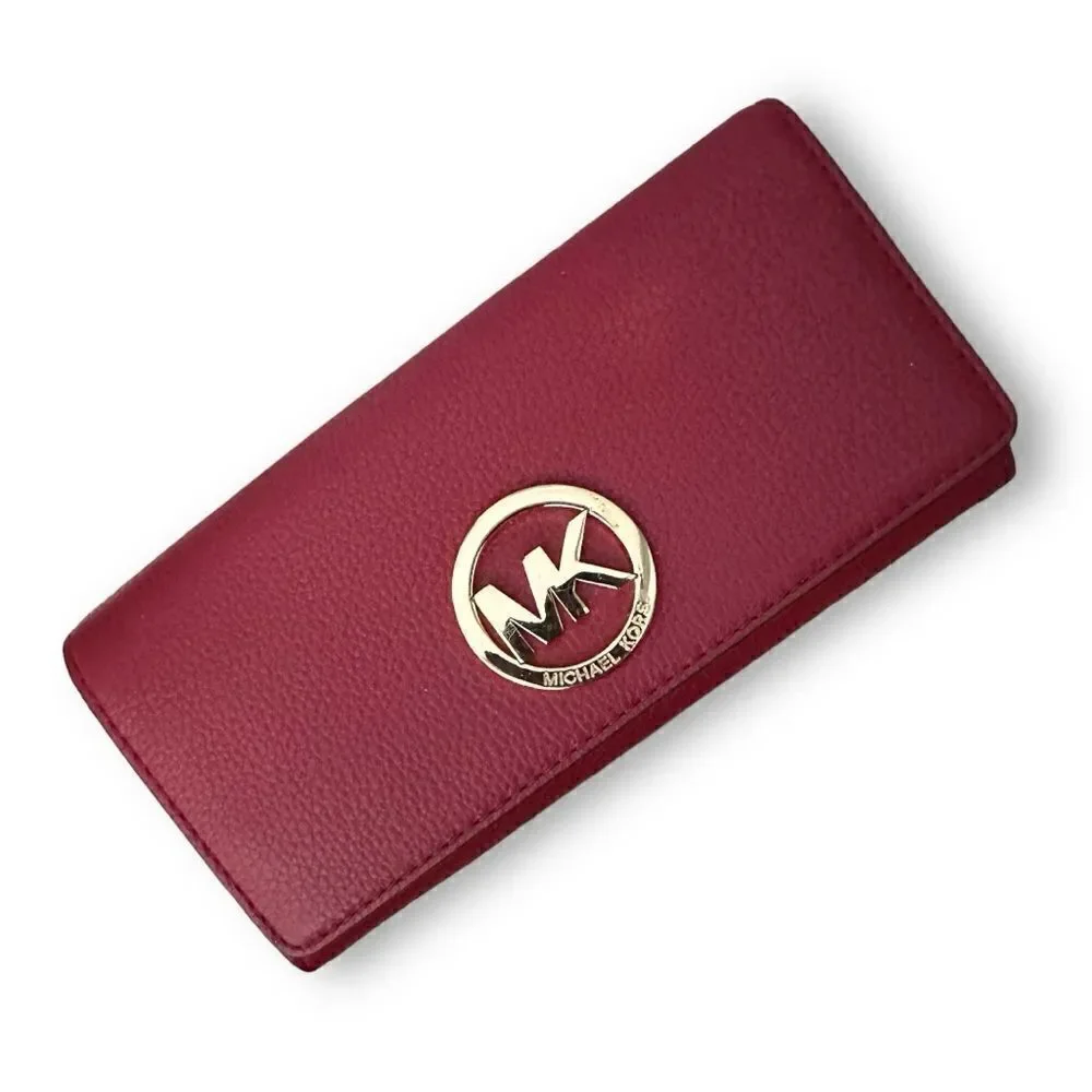 Michael Kors Fulton Flap Continental Soft Leather Wallet In Sienna